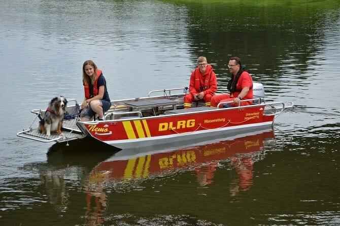 Aufbau & Struktur Sportwissenschaften Hund 2 Sportwissenschaften Hund Ausbildung - Hund im DLRG Einsatz im Boot auf dem Wasser