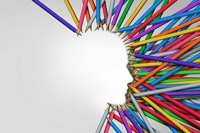 Heilpraktiker für Psychotherapie 9 Heilpraktiker für Psychotherapie Ausbildung - Grafik Bleistifte bilden Umrandung Kopf