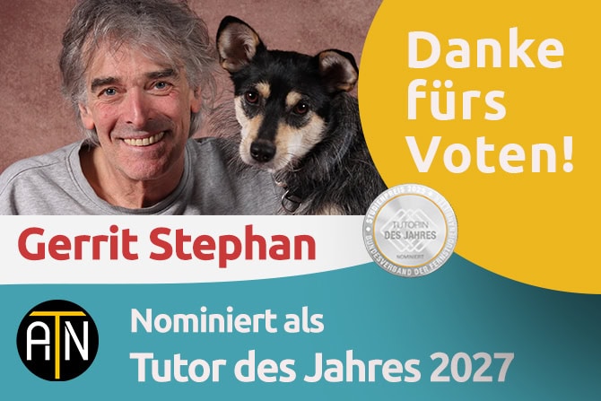 ATN Tutor Gerrit Stephan nominiert für den Studienpreis Tutor des Jahres 2027